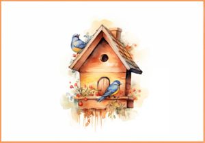 Vogelhäuschen aus Eisstielen